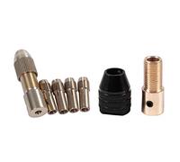Fcuajdkq 9 pinzas para portabrocas de taladro: 8 pinzas de 0,5 a 3 mm, juego de portabrocas rápido para mini herramientas y 1 mini de 0,3 a 3,5 mm pequeño para mini portabrocas electrónicas