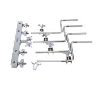 Fcuajdkq Abrazadera de ExtensióN de Tambor, Montaje de Cencerro, Soporte de Cencerro para, Platillo, Instrumento Musical, PercusióN, 4 Cabezales