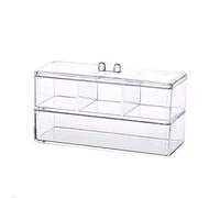 Fcuajdkq Acrílico Portacajón Caja 4 Rejillas 2 Transparente Acrílico Cosmético Caja de Almacenamiento