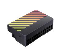 Fcuajdkq Adaptador ATX 24Pin ARGB Convertidor de 90 ° Adaptador de Cable de Alimentación RGB 24PIN para Fuente de Alimentación de Placa Base 24PlN Negro