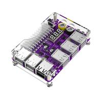 Fcuajdkq Adaptador de MóDulo de AlimentacióN de Placa de ConexióN de Fuente de AlimentacióN ATX de 24 con 12 Puertos USB 2.0 y QC 2.0/3.0 y Salida de 12 V