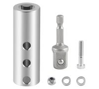 Fcuajdkq Adaptador para taladro eléctrico de acero inoxidable para elevador de remolque con 1/2 llave de enchufe, compatible con eje de accionamiento 1 para hidráulico