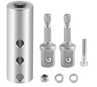 Fcuajdkq Adaptador para taladro eléctrico de acero inoxidable para elevador de remolque con 2 piezas de 1/2 llaves de vaso, compatible con el eje de accionamiento del hidráulico