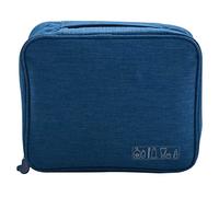 Fcuajdkq azul impermeable cuadrado mujeres maquillaje lavado artículos de tocador bolsa cosmética maquillaje viaje kit organizador bolsa transparente intervalo