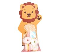 Fcuajdkq - Bolsa de caramelo con forma de animal de dibujos animados, bolsa de regalo, conejo lindo, león, bolsa para decoración de fiesta de cumpleaños en la selva, fiesta prenatal A