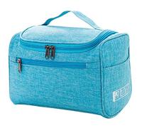 Fcuajdkq - Bolsa de cosméticos (doble cremallera), color azul