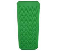 Fcuajdkq Bolsillo Verde Resistante Estera de Silicona para Hierro Plano, Hierro Rizador de Herramientas Calientes del Cabello