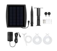Fcuajdkq Bomba de aire para acuario, oxigenador, bomba de aire solar 2,5 W 3 modos y silenciador para aireador solar para estanque, tanque de almacenamiento, pesca e hidroponía, fabricación ordenada