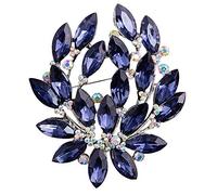 Fcuajdkq - Broche de azul para mujer, Rhinestone + vermiculita + aleación