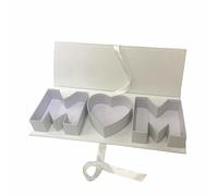 Fcuajdkq Caja de Flores para el Día de la Madre Caja de Regalo de Flores Vacía Embalaje Rellenable Caja de Regalo con Forma de Mamá de Cartón para el Día de la Madre de Flores,e