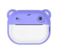 Fcuajdkq Cámara de impresión 1080P para niños, cámara dual de 240 MP, cámara imprimible de un solo toque con 2 rollos de papel de impresión de 57 x 25 mm, color