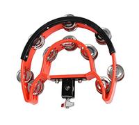 Fcuajdkq Campana Musical de Media Luna AcompañAmiento de Instrumentos de PercusióN Campanilla Piezas de PercusióN Shaker Pandereta, Rojo