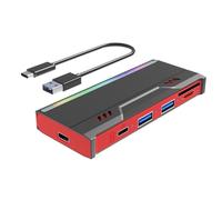 Fcuajdkq Carcasa para Disco Duro M.2 Multifuncional Compatible con Tarjeta TF/SD Protocolo NVME/NGFF Caja para Unidad de Estado Sólido-B