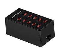 Fcuajdkq Cargador USB de 10 puertos Cargador de pared USB de escritorio estación de carga USB para smartphones dispositivos de carga USB, enchufe de la UE