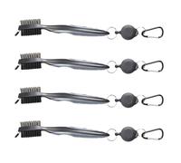 Fcuajdkq Cepillo de limpieza de palos de golf, herramienta de limpieza de bolas de doble cara, cepillo de acero de nailon, accesorios de limpieza