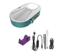 Fcuajdkq colector de polvo para uñas, taladro de uñas, recarga con herramienta de manicura LED, verde