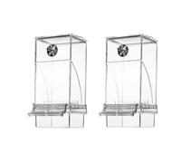 Fcuajdkq - Comedero automático transparente para pájaros, alimentador automático sin desordenes, para pájaros, contenedor de alimentos transparente, bebedero en jaula