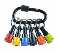 Fcuajdkq con Portabrocas, 6 Piezas, Portabrocas con Vástago Hexagonal de 1/4 Pulg., para Destornilladores, Destornilladores y Brocas, Incluye Mosquetón para