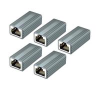 Fcuajdkq Conector RJ45 de 10 Gbps, Extensor de Red Gigabit Hembra A Hembra para Adaptador de Cable Ethernet Cat8 Cat7 Cat6 Cat5, 5 Piezas