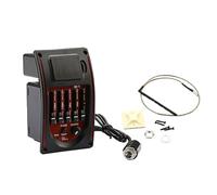 Fcuajdkq Controles de Tono de Micrófono de Guitarra EQ Ecualizador Afinador Micrófono Pieo Guitarra Acústica Preamplificador Precableado Accesorios de Piezas de Guitarra