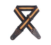 Fcuajdkq Correa de Guitarra Correas de Bajo de Guitarra EléCtrica Correa de Guitarra AcúStica Ajustable Suave Negro+MarróN