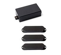 Fcuajdkq Cubierta de Humbucker sellada de plástico para piezas de guitarra SQ Pickup (negro) y cubierta cerrada de bobina única sellada para