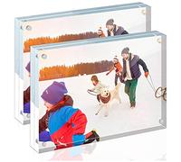 Fcuajdkq de fotos de acrílico de 4 x 6 pulgadas, de fotos transparente sin , presentor de oficina, acrílico