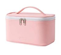 Fcuajdkq - Estuche de maquillaje portátil para viaje, bolsa cosmética, , organizador de maquillaje con bolsa interior de piel sintética lavable a prueba de agua