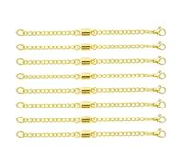 Fcuajdkq - Extensión de collar magnético alargadas de cadena ajustable para collares, cierres y cierres de collar magnéticos dorados, aleación
