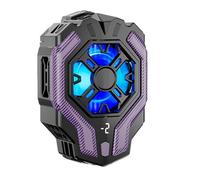 Fcuajdkq F18 Ventilador de Refrigeración para Teléfono Móvil con Pantalla Digital, Radiador con Clip Trasero, Disipador de para Juegos de Teléfono