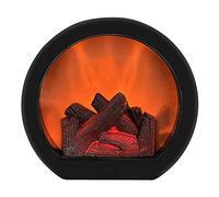 Fcuajdkq - Farol de chimenea, LED, sin llama, simulación, LED, linterna LED, chimenea, con simulación de llama real, decoración