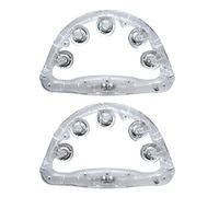 Fcuajdkq Fiesta Instrumentos Pandereta Intermitente para Adultos NiñOs Instrumentos Musicales Instrumento de PercusióN PortáTil Paquete de 2