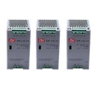 Fcuajdkq Fuente de alimentación de riel de industrial 3X -120-24 de 120 W, 24 V5 A, fuente de alimentación conmutada de montaje en riel