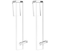 Fcuajdkq Gancho para puerta de baño, puerta de ducha, puerta de cristal, soporte para toallas de ducha, perforador gratis, colgador de albornoz, gancho transparente