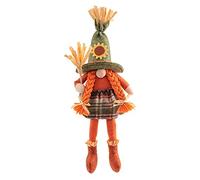 Fcuajdkq Halloween Piernas Largas Espantapájaros Muñeca Creativa Sin Cara Muñeca Decoración Adornos de Escritorio, Damas,