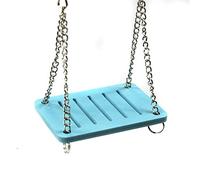 Fcuajdkq Hamster - Columpio colgante de madera para jaula y accesorios para ratón, color azul
