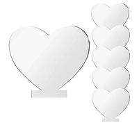 Fcuajdkq - Hoja de acrílico de 2 mm con protección de doble cara para paneles de base de luz LED proyectos de pantalla de bricolaje Craft 6 piezas (corazón)