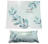 Fcuajdkq hoja verde elegante moda uñas arte cojín reposamanos piel sintética soporte de almohada apoyabrazos esteras pad uñas manicura herramientas salón