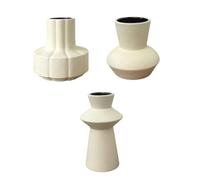 Fcuajdkq Juego de 3 jarrones de cerámica para decoración y granja - Jarrón para decoración - Decoración para jarrones para decoración de salón - Jarrones rústicos
