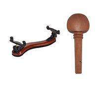 Fcuajdkq Juego de 4 clavijas de afinación para violín de tamaño 4/4 con reposamuñecas para violín