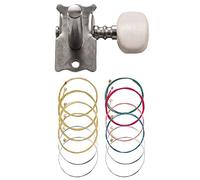 Fcuajdkq Juego de 6 clavijas de afinación para guitarra acústica y 2 juegos de 6 cuerdas de acero de repuesto