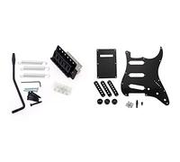 Fcuajdkq Juego de de puente de trémolo para guitarra con juego de 3 y 11 agujeros Sss para placa trasera de guitarra, pomos