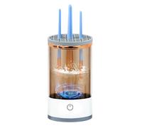 Fcuajdkq Limpiador de Cepillos de Maquillaje Eléctrico, Limpiador de Cepillos Cosméticos Recargable Automático, Máquina de Limpieza de Cepillos de Maquillaje para Todos los Tamaños de Cepillos