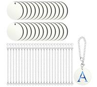 Fcuajdkq - Lote de 72 accesorios de abalorios de sublimación para , nombre de identificación, amuleto para vaso, de MDF, individual, sublimación, en a granel, redondo
