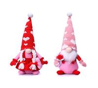 Fcuajdkq M. et Tomte - Muñeca escandinava de gnomos de San Valentín, decoración de peluche para decoración de mesa, tejido presentado 2 piezas