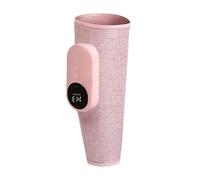 Fcuajdkq Masajeador Eléctrico de Piernas con Calefacción, Vibrador 3 Modos,Máquina de Masaje de Pantorrillas Inalámbrica, Compresa Caliente Que Promueve la Circulación Sanguínea, Color Rosa
