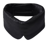 Fcuajdkq - Máscara de ojos para ojos con vendados y accesorios de seda, máscara de ojos de seda con pegatinas negras