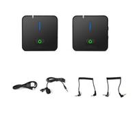 Fcuajdkq Micrófono Lavalier inalámbrico a , micrófono de grabación de emparejamiento inteligente, micrófono profesional con cancelación de ruido, fácil de instalar