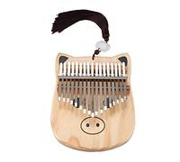 Fcuajdkq Mini Kalimba 17 Teclas Pulgar Piano con Tune Hammer Madera Mano Dedo Piano Mbira Regalos para Niños Adultos Principiantes