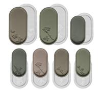 Fcuajdkq - Molde de silicona para bandeja de almacenamiento ovalada de cemento 7 piezas, molde para lechosa para escultura de rosas, mariposas, molde para posavasos de resina, hormigón o